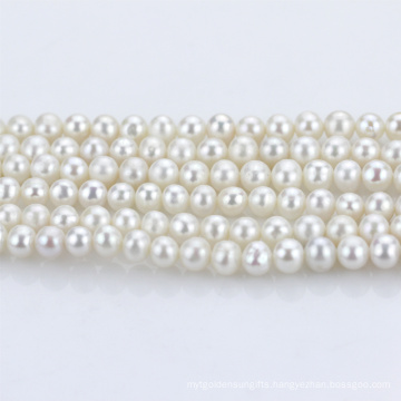 7-8mm White Wholesale Natural Freshwater Pearl Bead Strands